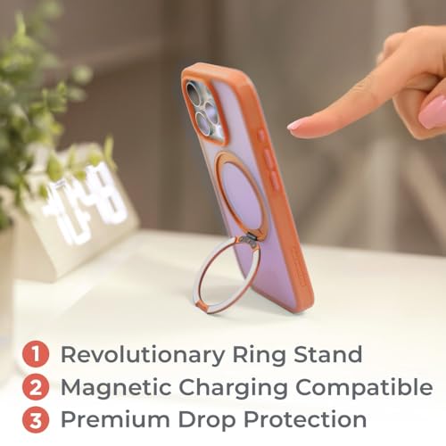 BLACK+DECKER 360°Spin Magnetic Stand for iPhone 16 Case, Coral Rose - image 2