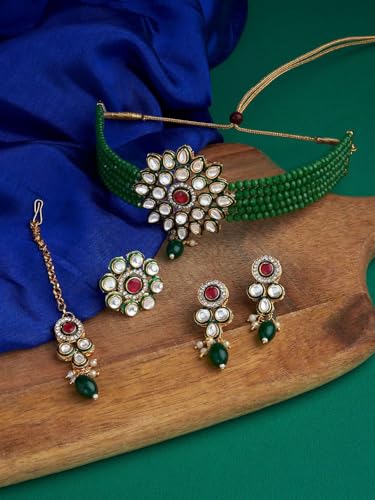 Juego de joyas chapadas en oro de 24k con perlas elegantes DMZ-1422 2