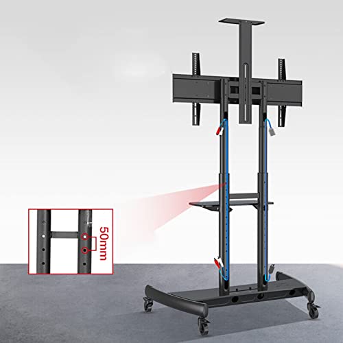 Soporte móvil para TV ajustable para pantallas 50-75" miniatura 3