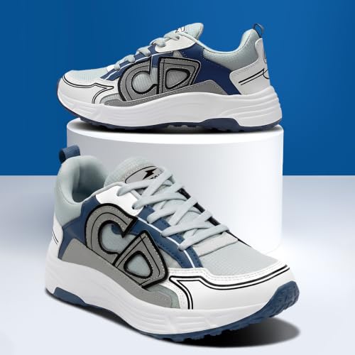 Image of BRUTON Men's Sneakers | Lightweight Stylish Breathable Lace-Up Shoes | Cushioned Sports Sneakers for Walking, Travel, Gym & Everyday Wear