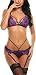 Ropa Interior De Encaje De La Ropa Interior De Mode Básicos La Ropa Interior Erótica Conjunto Señoras Bastante Muñeca Ropa De Dormir Ropa Interior Con La G-String ( Color : Violett , Size : XL )
