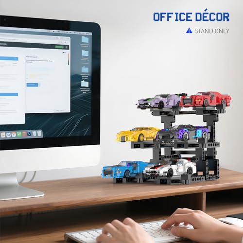 Image of Display Stand for Lego Speed Champion Cars, 3-Layer Display Stand Building Set Holds 6 Cars & Divers, Compatible with 76917, 76908, 76918, 76915, 76914, 76907, 76901, 76902 & More