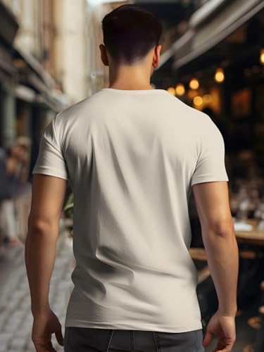Image of BULLMER Trendy Printed Cotton Blend Crew Neck /Round Neck Half Sleeve Tshirt for Men- Pack of 2