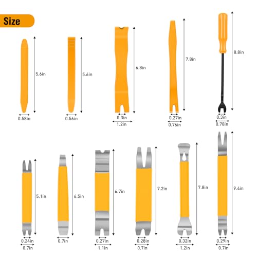image for GOOACC 11PCS Trim Removal Tool Kit, Metal & Nylon Pry Tools Set for Ca