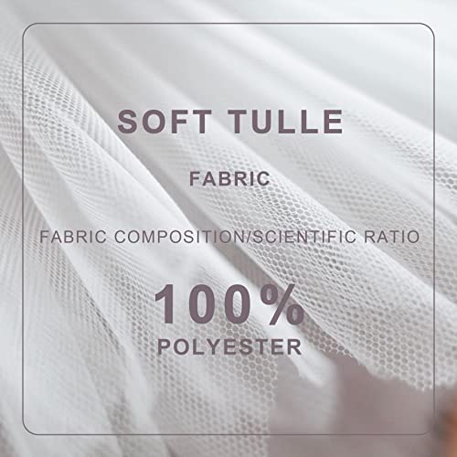 white tulle fabric roll spool bolt 54 inch by 40 yards large tulle wedding party decoration tutu skirt table runner gift wrapping bridal shower soft amp drape white