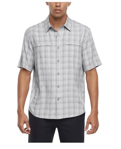Orvis Men's UPF 30+ Quick Dry Moisture Wicking Button Up Short Sleeve Woven Tech Shirt with Pockets