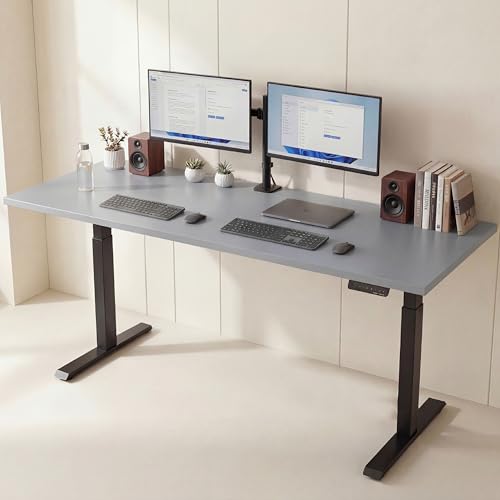 Image of Table Top for Office, Study & Standing Desk - 25mm Pre-Laminated Engineered Wood, Matte Scratch & Spill Resistant, Load up to 120 kg, Suitable Frames - 60x30 inch, Gothic Grey