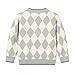 Seuyae Boys Button Down Cardigan for Toddler Boy V Neck Sweater Argyle Gray 4T