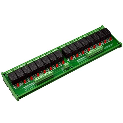 Din Rail Mount 16 Spdt 10Amp Power Relay Interface Module (Dc 5V) #TOP1