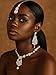 Touchstone Indian Hollywood white rhinestone bridal Designer jewelry necklace set in antique gold tone for women