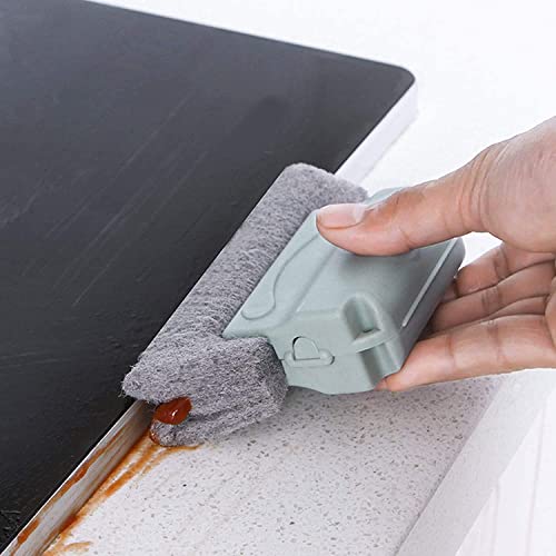 Image of FirstTry Sliding Cleaning Brush | Magic Window Door Track Cleaning Tool | Multipurpose Removable Scouring Hand-held Grip Crevice | for Bathroom, Kitchen, Seams, Floor Liners - Set of 5
