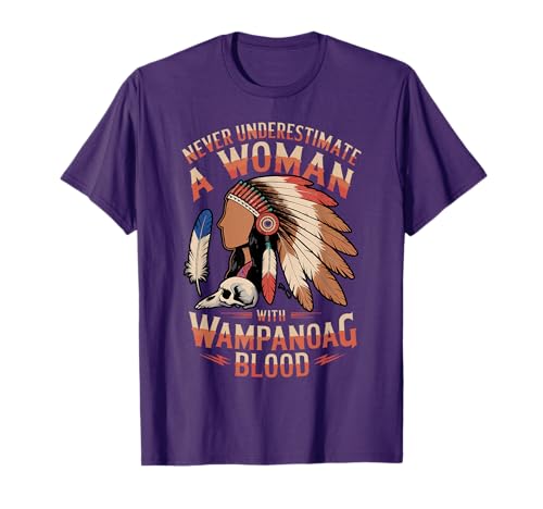 Woman Wampanoag Blood Heritage Native American Wampanoag T-Shirt