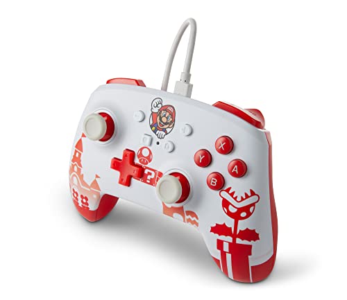 Manette Nintendo Switch PowerA Rouge et Blanc - Version Filaire - 4