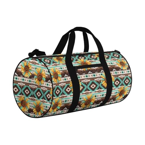 Aztec Travel Bag for Women Crossbody Sunflower Duffle Bag with Handle for Travel Women Lightweight Personal Item Bag for Airlines with Strap Carry on Luggage Tote2