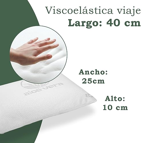 Variante de Aitsse almohada viscoelástica Visco Viaje - funda Aloe Vera