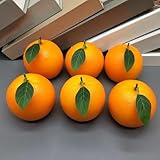 NEIQIUWING 6 mininaranjas artificiales, perfectas para decoraciones de fiestas y decoración del hogar.