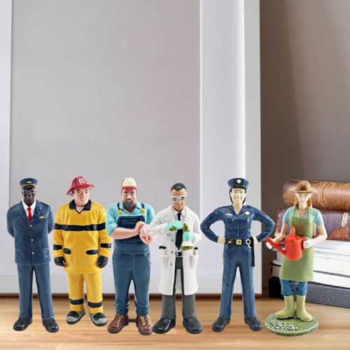 Figurines peintes à la main lot de 6 personnages pour monde miniature