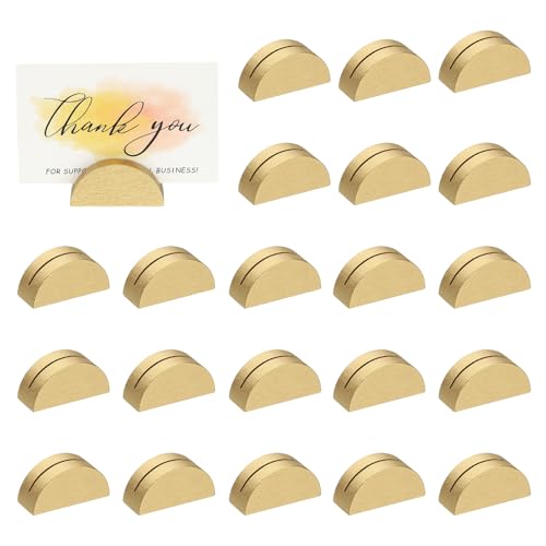Porte-cartes en bois doré PATIKIL (lot de 48) demi-rond pour mariage et table
