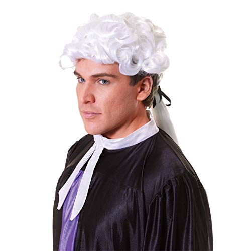 Bristol Novelty - Perruque JUGE - Adulte (Taille unique) (Blanc)