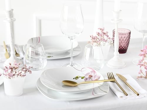 Kombiservice Creatable 22536 Serie Square Orchidee 62-teiliges Geschirrset