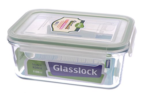 Glasslock Rp518 Rectangle Oven Safe Food Glass Container, 1100-Ml (37-Ounce Or 4½-Cups) #TOP23