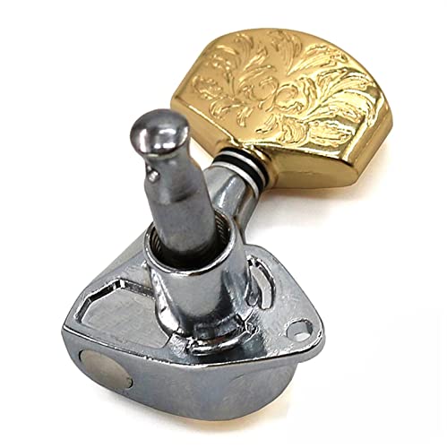 WNWN Guitare Folklorique Bouton De Cordon Entièrement Fermé Silver Or Motif d’or Quasi-Boîticuleux Mécaniques Guitare… - Les Beatles, Paul McCartney, John Lennon, RIngo Starr, George Harrison WNWN Guitare Folklorique Bouton De Cordon Entièrement Fermé Silver Or Motif d'or Quasi-Boîticuleux Mécaniques Guitare… – Image 5