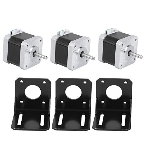 Stepper Motor Stainless Steel 4 Wire Bipolar 40mm 12V 3D Printers, Monitoring Equipment