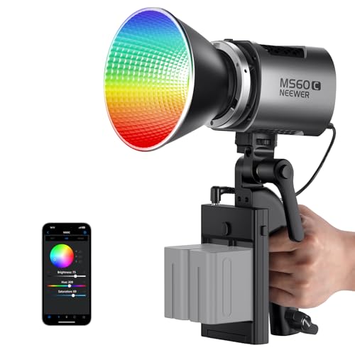 【新品】NEEWER MS60B LEDビデオライト 6カラーディフューザー Amazon.com : NEEWER MS60B LED Video Light 2.4G/APP Control