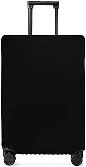 Black Travel Luggage Cover, Solid Anti-scratch Travel Suitcase Protector Covers, Washable Elastic Baggage Covers Fit 26-28 Inch Carry on Luggage