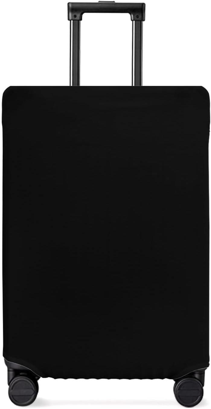 Black Travel Luggage Cover, Solid Anti-scratch Travel Suitcase Protector Covers, Washable Elastic Baggage Covers Fit 26-28 Inch Carry on Luggage
