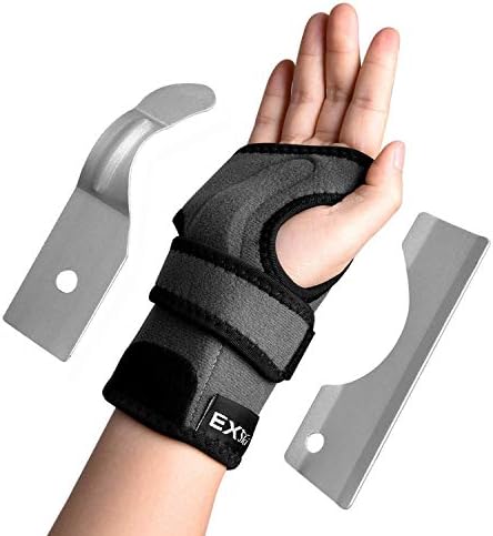 EXski Carpal Tunnel Wrist Splint - Wrist Support Brace for Arthritis Tendinitis with Palm Cushion Pad Left Hand Medium