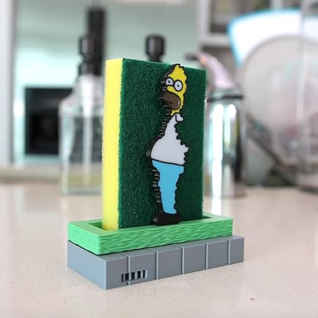 Homer Simpson Bush Meme Sponge Holder | Funny Kitchen Accessory | Unique Gift for Simpsons Fans | 3D Printed | Perfect for Meme Lovers