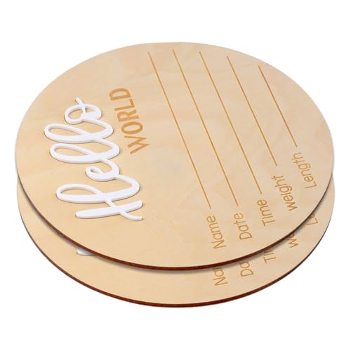 GLSTOY Wooden Newborn Announcement Sign Name Sign for Birth Announcement Cards