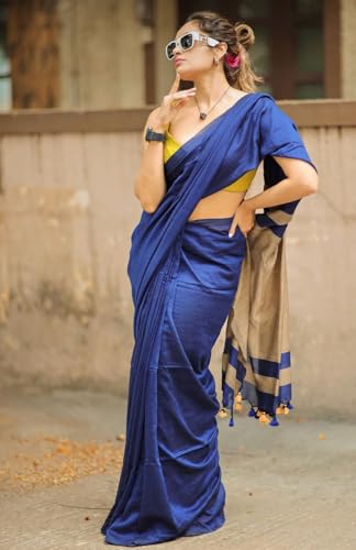 Image of Designer Cotton Saree with Floral Print Blouse, Maroon and Mint Green, Tasseled
