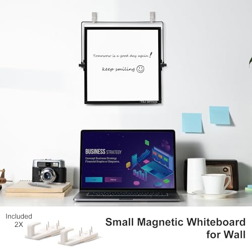 Image of TSJ OFFICE Small White Board - 10 X 10 Inches Black Framed Dry Erase Board
