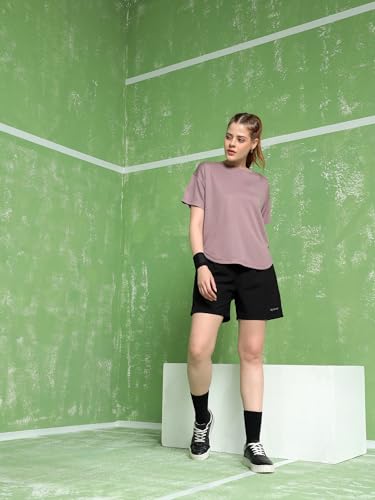 Image of Kvetoo Women Apple Cut Gym T Shirt Breathable Workout Tee Slim Fit Activewear Top Sports Training Yoga T Shirt Women