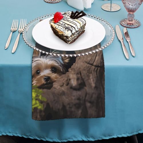 Servilletas de Tela Yorkshire Terrier Paquete de 4 miniatura 4