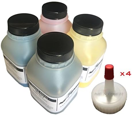 New Era Toner - 4 Color Toner Refill Kit + 4 Chips for Samsung CLP-320, CLP-320W, CLP-325, CLP-325W, CLX-3185FW (CLP320, CLP325, CLP3185) Toner CLT-K407 CLT-C407 CLT-M407 CLT-Y407