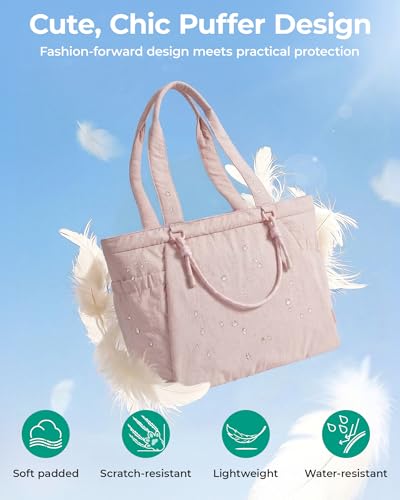 image for BAGSMART Yoga Tote Bag for Women with Knotted Handle, Lightweight Pila