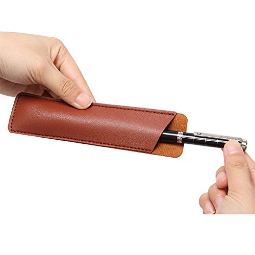 Luzen 4Pcs Pu Leather Pen Pouch Bag Empty Single Pen Sleeve Storage Case Holder Ballpoint Pen Pencil Gift Packaging Bag Pocket Protector For School Business Office Supplies thumb #1