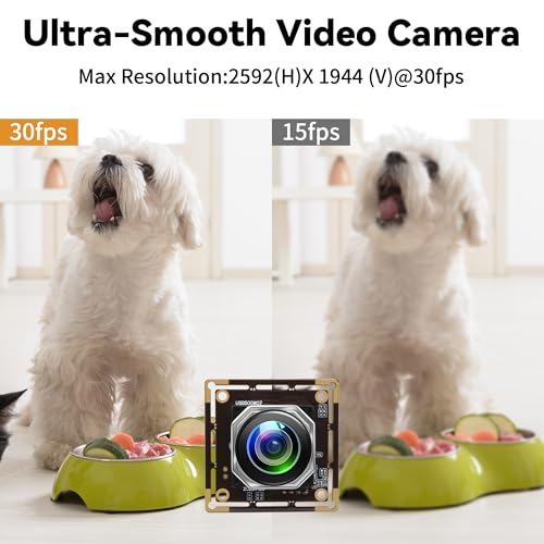 Image of USB Camera Module 5Megapixels 1944P 30fps Color Camera Module with 185Degree Autofocus Fisheye Lens Lightburn Webcam for Linux Mac OS Raspberry pi Widely Used in Industrial Security Monitoring