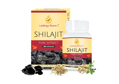 SUKHAYU BHAVA Pure Shilajit, Ashwagandha, Safed Musli Pure Extract 500mg Shilajit Capsule For Men & Women – 60 Count (Ayush Approved & GMP Certified) SUKHAYU BHAVA Pure Shilajit, Ashwagandha, Safed Musli Pure Extract 500mg Shilajit Capsule For Men & Women – 60 Count (Ayush Approved & GMP Certified)