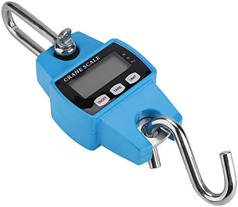 Nikou Crane Scale Digital Sky Blue 300KG Industrial Hook Weight Meter Wide LCD Display with Blue Background Light