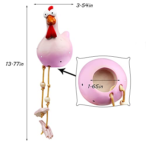 Sunfenle Resin Chicken Garden Decor, Funny Rooster Farm Sculpture Garden Stakes, Sitting Chicken Home Art Ornament Animal Figurine For Garden Patio Lawn Yard Art Decor #TOP2