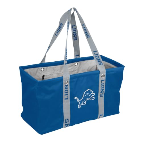 FANMATS NFL Detroit Lions Large Picnic Caddy Tote Bag — Digital Printed Straps | Polyester | Collapsible Design | Team Color