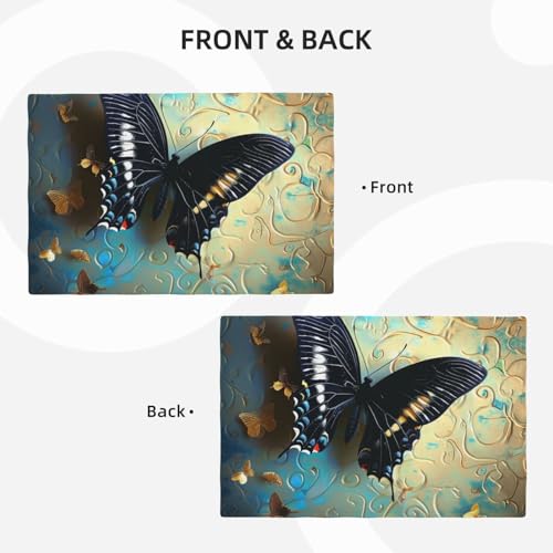 Sets de table papillon (lot de 6) anti-chaleur en imitation lin pour sublimer vos repas