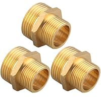 3 Stück Messing Verschraubung G1 Zoll - Bewegliche Durchgangsverschraubung Für Wasser