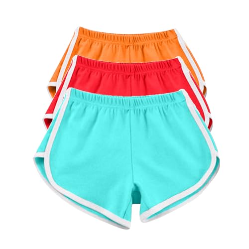 CreoQIJI Pantalones cortos para mujer, color amarillo, 3 unidades, pantalones cortos para mujer, informales, deportes, yoga, entrenamiento, atlético, correr, gimnasio, bicicleta de montaña, pantalones