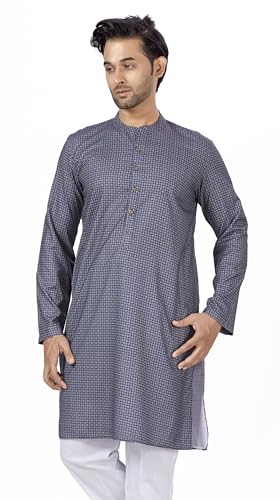 Image of Studio Shringaar Men's Cotton Relaxed Fit Straight Kurta