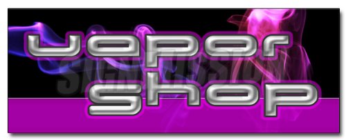 24" Vapor Shop Decal Sticker Pipes e-Liquid Flavor concentrates Nicotine